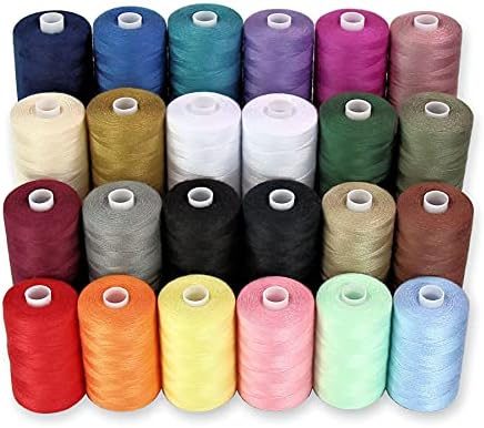 Blessew Nähgarn-Set, 24 Spulen à 914 m, Polyester