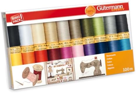Gütermann creativ Nähfaden-Set, 20 Spulen Baumwolle je 100 m – Ansicht 2