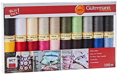 Gütermann Nähgarn-Set, 20 Farben je 100 m