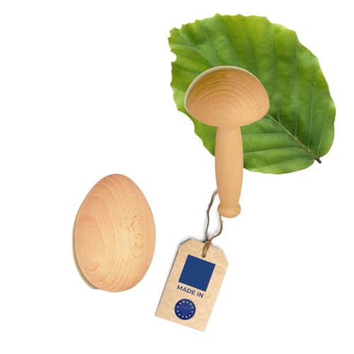 Hofmeister Stopfpilz 12 cm und Stopfei 6 cm aus EU-Buchenholz