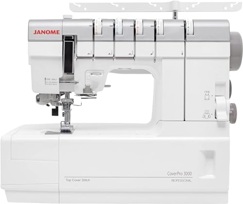 Janome CoverPro 3000P Covermaschine, 3 Nadeln, Top-Cover