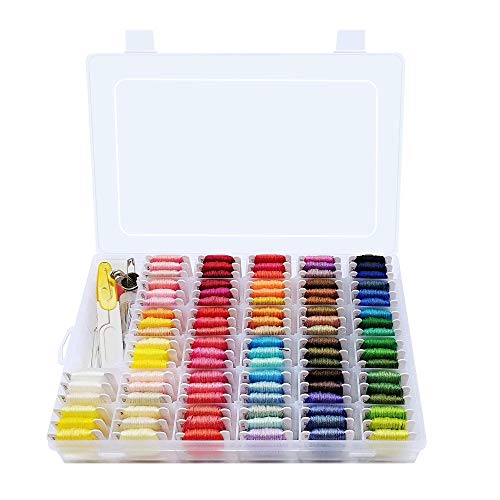 Peirich Stickgarn Set, 104 Farben à 8 m, mit Organizer-Box